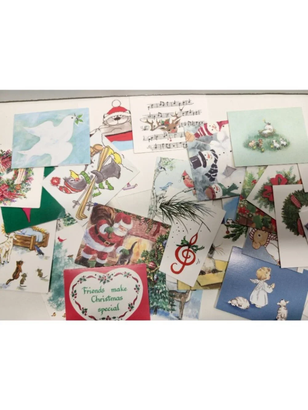 Lot of 58 Vintage Kristin Elliott Christmas Greeting Cards 3.25